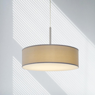 LED 18W Dimmable Pendant With Diffuser And Hardback Fabric Shade, FX3731GR