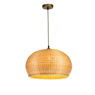 Ele Dome Rattan Pendant Light