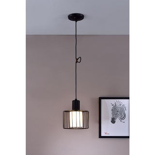 Black Wire Cage Barnyard Pendant Ceiling Lamp