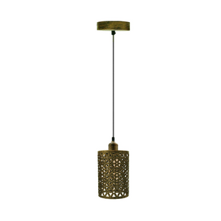 Buy brushed-brass Barrel Cage Pendant Lights Hanging Lamp Ceiling Light Fixtures~1157