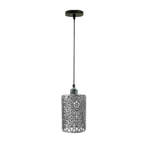 Buy brushed-silver Pattern Cage Pendant Lights Hanging Lamp Ceiling Light Fixtures~1154