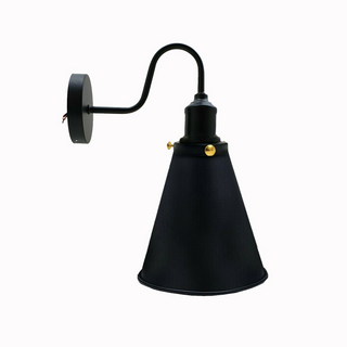 Buy black Industrial Wall Sconce Retro Wall Light Cone Lamp Shade E26 Socket Home Farmhouse~1166