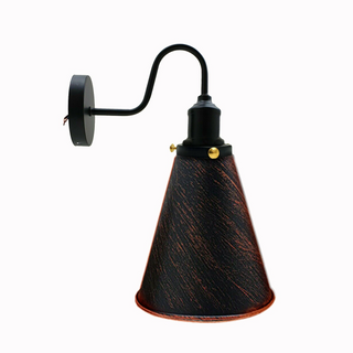 Buy rustic-red Industrial Wall Sconce Retro Wall Light Cone Lamp Shade E26 Socket Home Farmhouse~1166