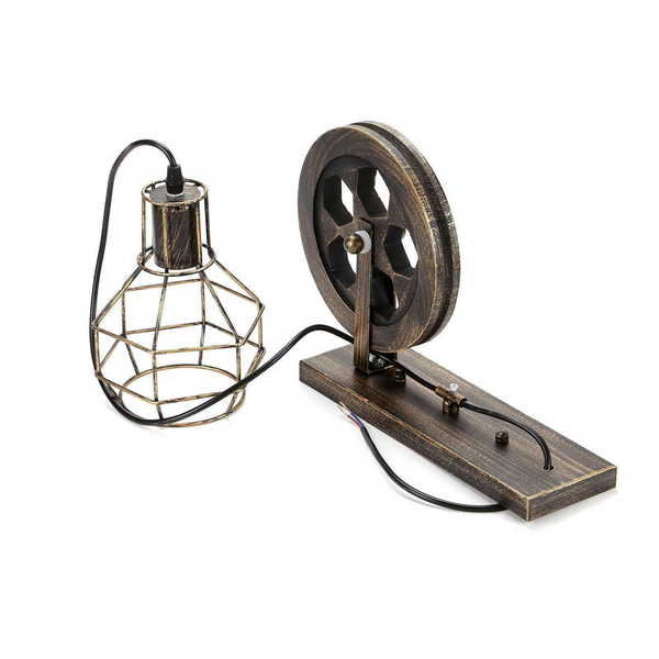 Industrial Pulley Wall Sconce Cage Wall Light Home Restaurant Farmhouse~1163