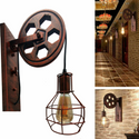 Industrial Pulley Wall Sconce Cage Wall Light Home Restaurant Farmhouse~1163