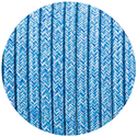 18 Gauge 3 Conductor Round Cloth Covered Wire Braided Light Cord Blue Multi Tweed~1204