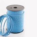 18 Gauge 3 Conductor Round Cloth Covered Wire Braided Light Cord Blue Multi Tweed~1204