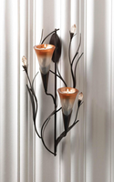 Wall Sconce with Lily Candle Cones