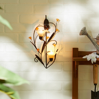 Wall Sconce with Lily Candle Cups