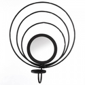 Circles in Circles Black Metal Wall Sconce