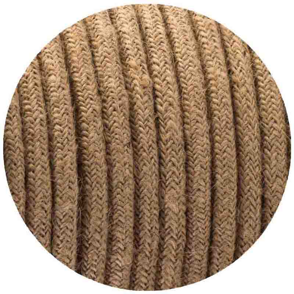 18 Gauge 2 Conductor Round Rope Light Cord Covered Wire Hemp~1212