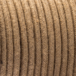 18 Gauge 2 Conductor Round Rope Light Cord Covered Wire Hemp~1212