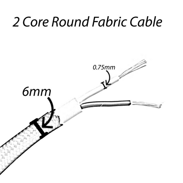 18 Gauge 2 Conductor Round Rope Light Cord Covered Wire Hemp~1212