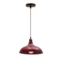 Industrial Barn Hanging Kitchen Pendant in Rustic Red